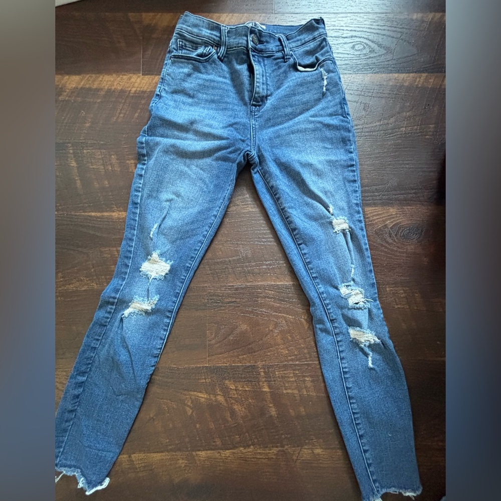 PacSun Ripped Blue Skinny Jeans
